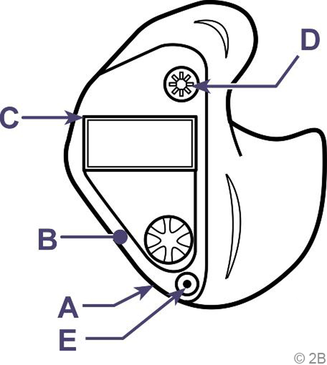 Bild som visar hörapparat allt-i-örat