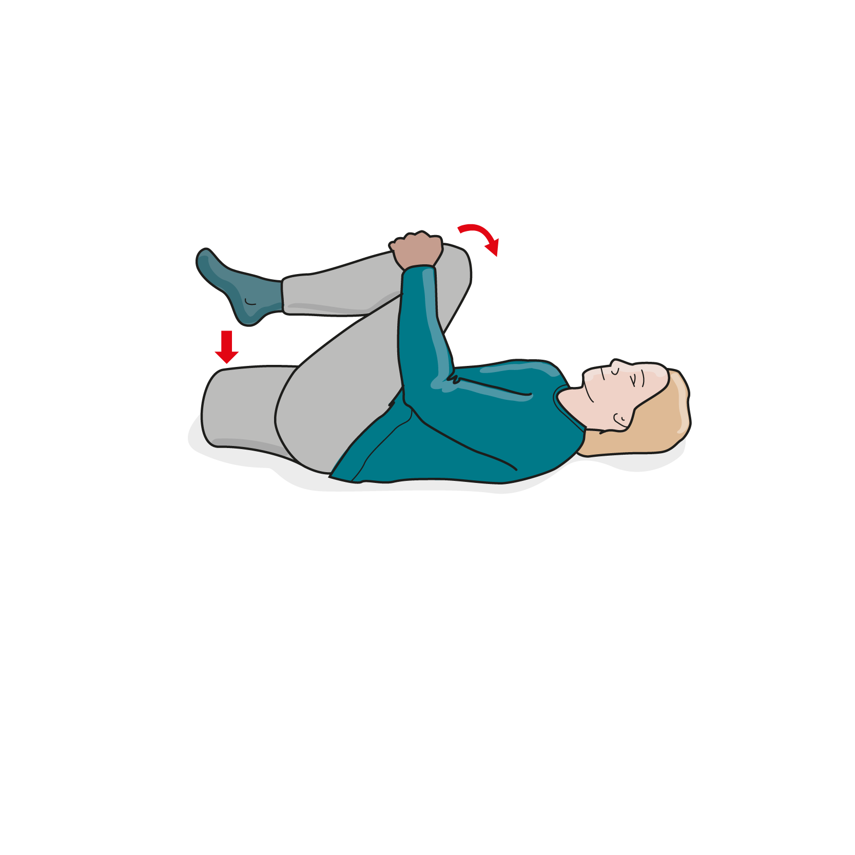 Träning efter lårbensamputation.