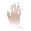 Bild som visar de fingrar som lämpar sig för kapillär provtagning
