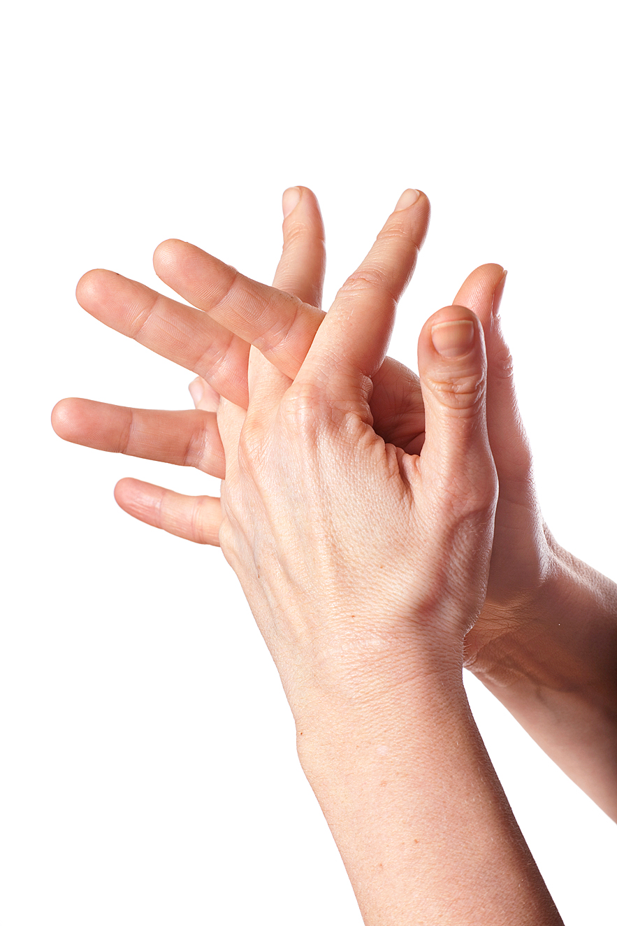 Bild som visar handdesinfektion