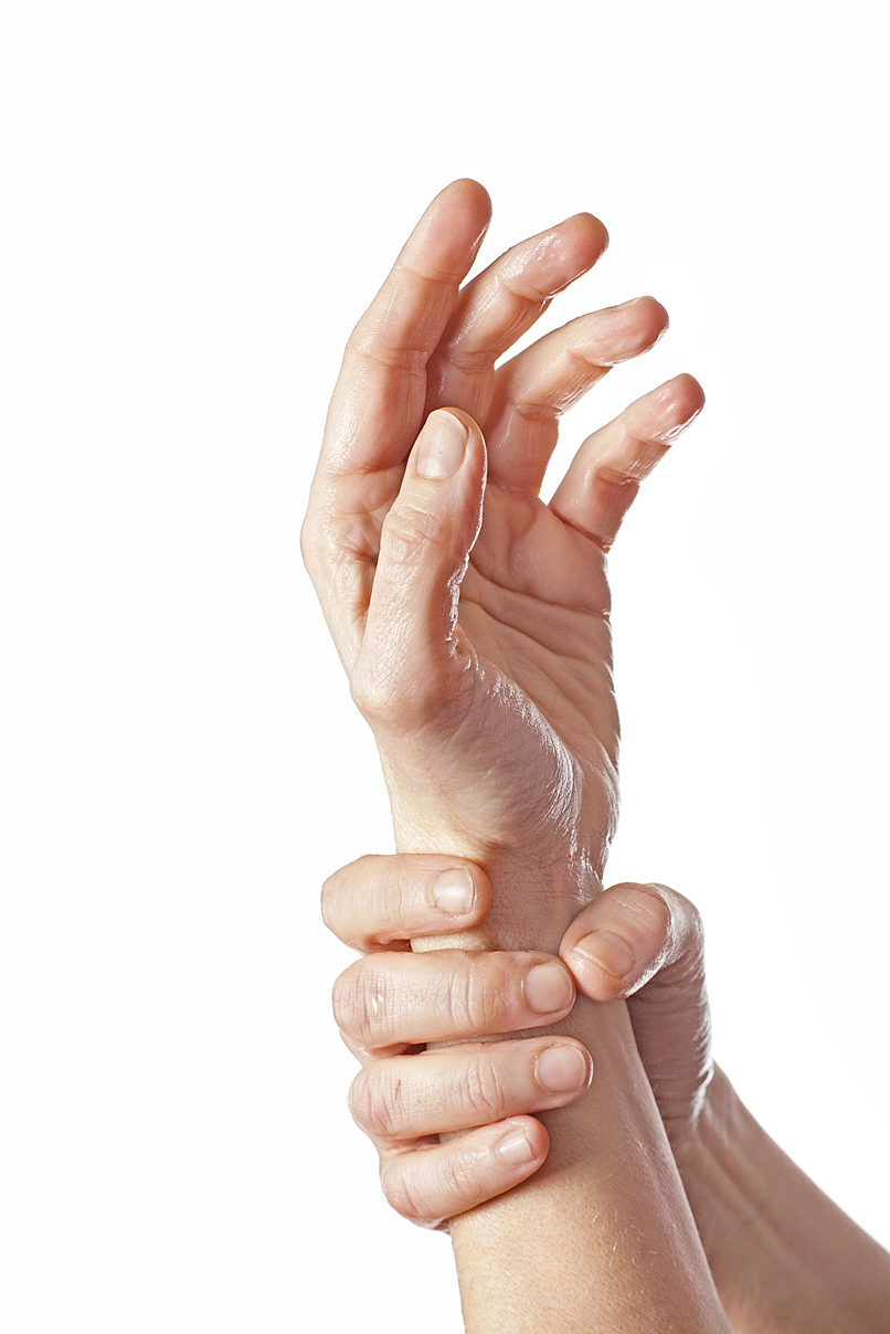 Bild som visar handdesinfektion