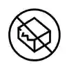 Bild som visar symbol Används inte om förpackningen är skadad